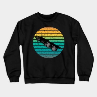 Space Station - Sunset - Black - Sci-Fi Crewneck Sweatshirt